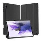 Samsung Galaxy Tab S8 Plus / S7 Plus / S7 FE Dux Ducis Domo -skyddsfodral, Svart