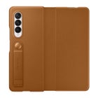 Samsung Galaxy Z Fold3 Leather Flip Cover, Brun