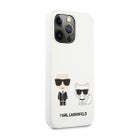 Karl Lagerfeld iPhone 13 Pro Max skal, Vit silikon - Karl & Choupette