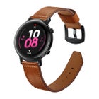 Armband i &auml;kta l&auml;der (20 mm) f&ouml;r Huawei/Honor smartklocka, Brun