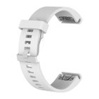 QuickFit silikonarmband (20 mm) f&ouml;r Garmin smartklocka, Vit/silver