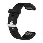 QuickFit silikonarmband (20 mm) f&ouml;r Garmin smartklocka, Svart/silver