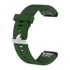 QuickFit silikonarmband (20 mm) f&ouml;r Garmin smartklocka, Gr&ouml;n/silver