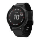 QuickFit armband i &auml;kta l&auml;der (20 mm) f&ouml;r Garmin smartklocka, Svart