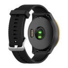 Pr&auml;glat silikonarmband 20 mm f&ouml;r Garmin / Huawei smartklocka, Svart