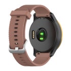Pr&auml;glat silikonarmband 20 mm f&ouml;r Garmin / Huawei smartklocka, M&ouml;rkbrun