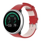 Armband i &auml;kta l&auml;der (20 mm) f&ouml;r Polar smartklocka, R&ouml;d