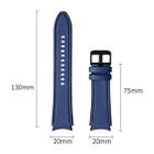 Armband silikon och l&auml;der till Galaxy Watch 20 mm, Bl&aring;