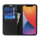 Apple iPhone 13 Pro Pl&aring;nboksfodral, l&auml;der i flera f&auml;rgalternativ