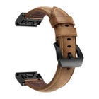 QuickFit l&auml;derarmband (22 mm) f&ouml;r Garmin smartklocka, Brun