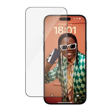 PanzerGlass iPhone 15 Pro Max Ultra-Wide sk&auml;rmskydd, Svart (med bricka)