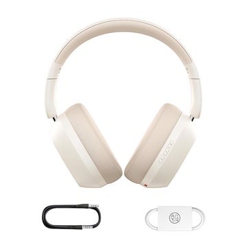 Baseus Bass 35 Max tr&aring;dl&ouml;sa on-ear h&ouml;rlurar, Vit