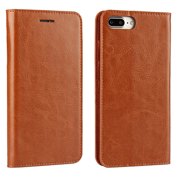 Apple iPhone 7 Plus / 8 Plus Plånboksfodral, läder i flera färgalternativ