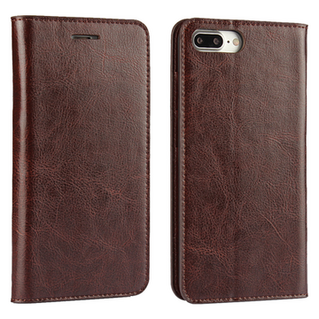 Apple iPhone 7 Plus / 8 Plus Plånboksfodral, läder i flera färgalternativ