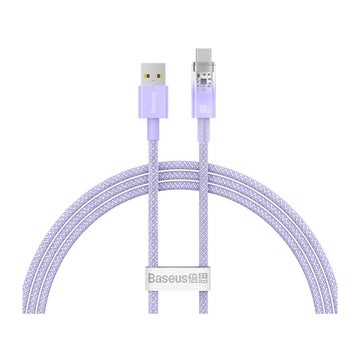 Baseus Explorer 100W USB-A / USB-C kabel, Lila 100 cm