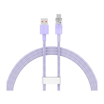 Baseus Explorer 100W USB-A / USB-C kabel, Lila 100 cm