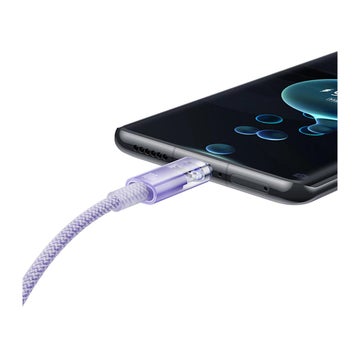 Baseus Explorer 100W USB-A / USB-C kabel, Lila 100 cm