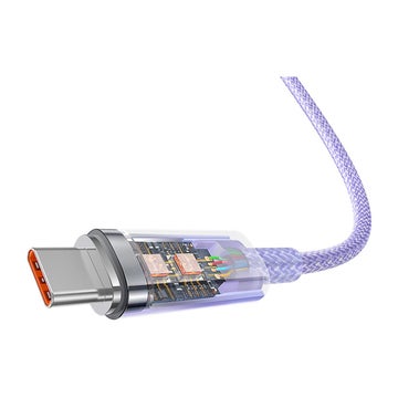Baseus Explorer 100W USB-A / USB-C kabel, Lila 100 cm
