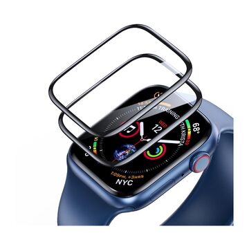 Dux Ducis PMMA Series Apple Watch 10 / Watch 11 (42 mm) skyddsfilm, Svarta kanter (2-pack)