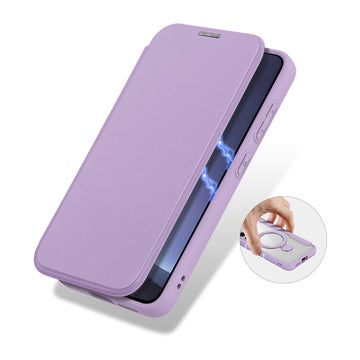 Dux Ducis MagSafe Skin-X Pro Galaxy S25 5G fodral, med st&auml;ll, lila