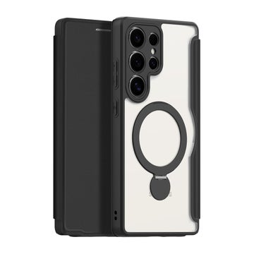Dux Ducis MagSafe Skin-X Pro Galaxy S25 Ultra 5G fodral, med st&auml;ll, svart