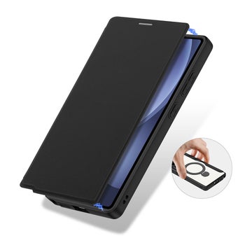 Dux Ducis MagSafe Skin-X Pro Galaxy S25 Ultra 5G fodral, med st&auml;ll, svart