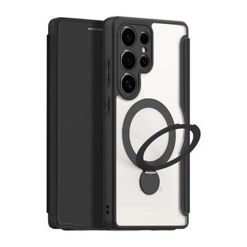 Dux Ducis MagSafe Skin-X Pro Galaxy S25 Ultra 5G fodral, med st&auml;ll, svart