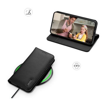 Dux Ducis Hivo Galaxy S25 5G fodral, RFID-skydd, svart