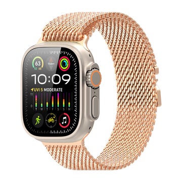 Dux Ducis Milanese Air Apple Watch 42 / 44 / 45 / 46 / 49 mm armband, Ros&eacute;guld