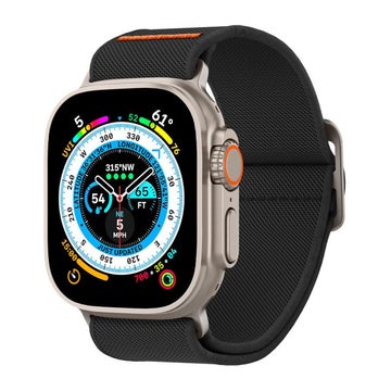 Spigen Fit Lite Ultra Apple Watch 42 / 44 / 45 / 46 / 49 mm armband, Svart