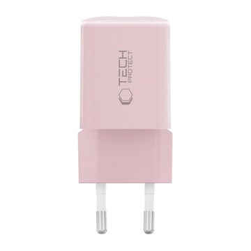 Tech-Protect NCM33W PD QC 3.0 2-port v&auml;ggladdare, Rosa