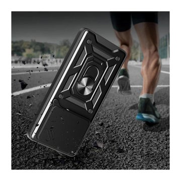 Tech-Protect Camshield Pro Motorola Edge 60 / 60 Fusion 5G skal med greppring och kameraskydd, Svart