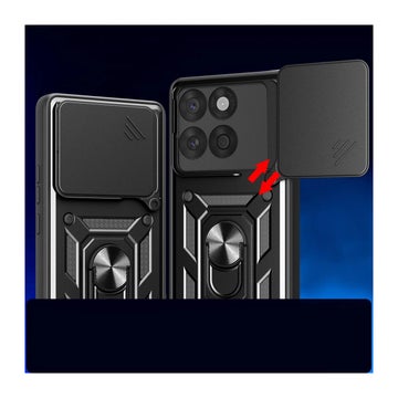 Tech-Protect Camshield Pro Motorola Edge 60 / 60 Fusion 5G skal med greppring och kameraskydd, Svart