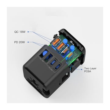 Tech-Protect TA200 reseadapter, Svart