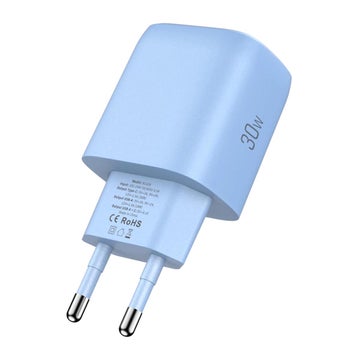 Tech-Protect NCA30 PD 30W QC 2-port v&auml;ggladdare, Bl&aring;