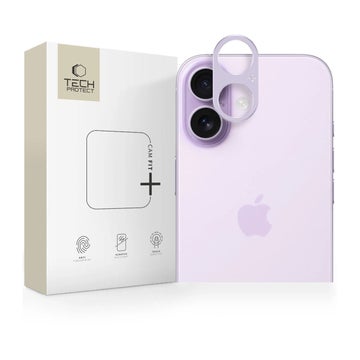 Tech-Protect Camalloy Fit+ iPhone 17 skydd f&ouml;r bakre kamerorna, Lila