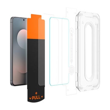 Spigen GLAS.tR ez FIT Pro HD Galaxy A37 / A57 / S25 FE 5G sk&auml;rmskydd, Klar (med bricka)