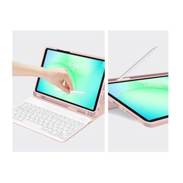 Tech-Protect SmartCase Pen Keyboard Galaxy Tab A9 Plus / A11 Plus fodral med tangentbord, Pink