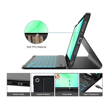 Tech-Protect SmartCase Pen Keyboard Galaxy Tab A9 Plus / A11 Plus fodral med tangentbord, Svart