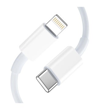 Tech-Protect NCA45W-GAN2 QC -v&auml;ggladdare och Lightning-kabel, Vit