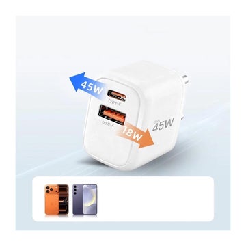 Tech-Protect NCA45W-GAN2 QC -v&auml;ggladdare, Vit