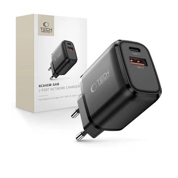 Tech-Protect NCA45W-GAN2 QC -v&auml;ggladdare, Vit