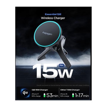 Spigen EV15MAQ 15W MagSafe mobilh&aring;llare, Svart