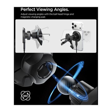 Spigen EV15MAQ 15W MagSafe mobilh&aring;llare, Svart