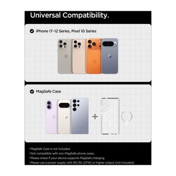 Spigen EV15MAQ 15W MagSafe mobilh&aring;llare, Svart