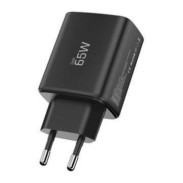 Tech-Protect NCA65W 3-Port v&auml;ggladdare, Svart