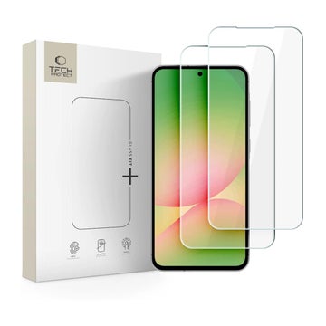 Tech-Protect Galaxy A37 / A57 5G Glass Fit+ sk&auml;rmskydd, Klar (2-pack)