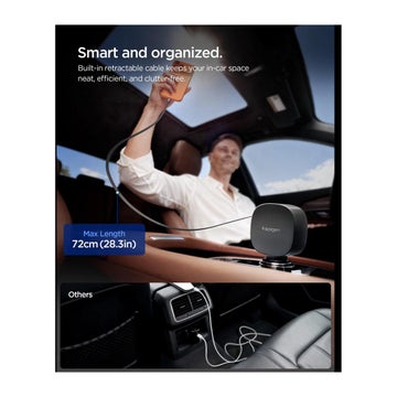 Spigen EV603BT 60W billaddare, Svart