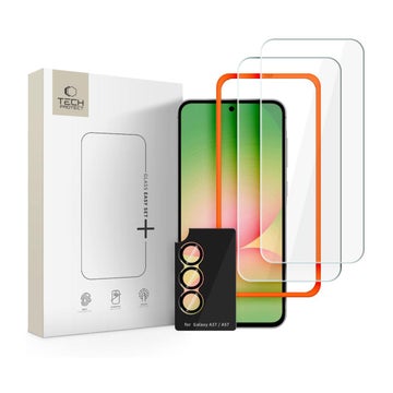 Tech-Protect Galaxy A57 5G Easy Set+ -sk&auml;rmskyddset, Klar (3-pack)