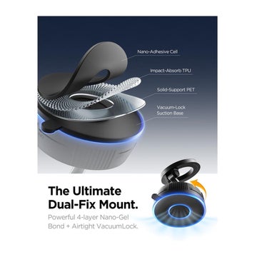 Spigen MFT36 MagSafe -mobilh&aring;llare f&ouml;r bil, Svart